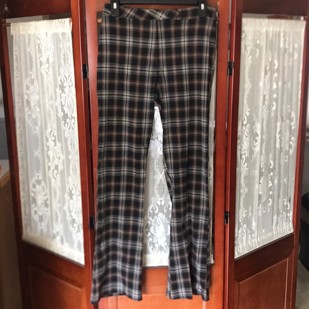 Nude Plaid Pants